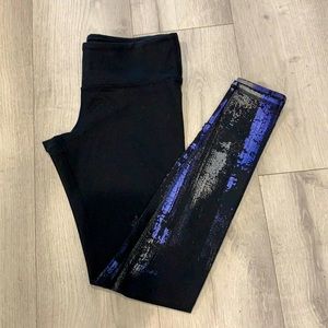 ALO black yoga pants airbrush paint